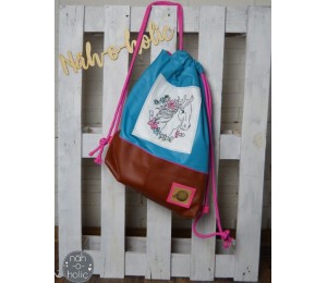 Stickdserie - Blumen Pferde Line Art